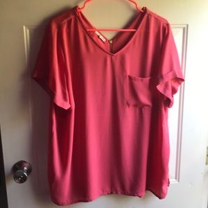 Plus size 1 Maurices v neck with gold zipper